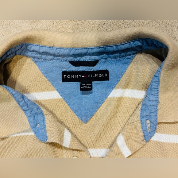 Tommy Hilfiger Tan w/ white stripes Polo
Size XXL - Picture 4 of 4